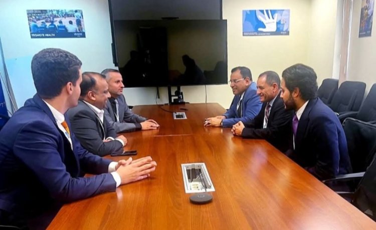 لوزير السقطري يبحث مع مسؤولًا من منظمة اليونيدو مشروع تعزيز القطاع الحيواني