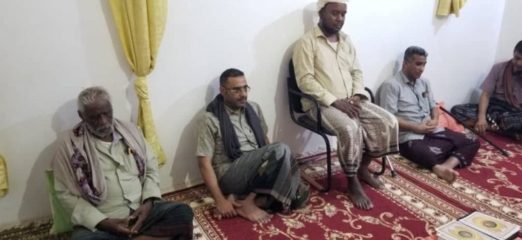 انتقالي وادي وصحراء حضرموت يقدم واجب العزاء  لأسرة الشهيد محمد سعيد يادين