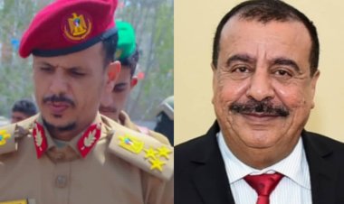 قائد الوية الدعم والاسناد العميد نصر اليافعي يعزي اللواء الركن احمد سعيد بن بريك بوفاة شقيقه وابن عمه