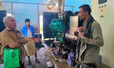 رئيس تنفيذية انتقالي أحور يتفقد محطة كهرباء المديرية ويلتقي مدير مكتب الزراعة والري بالمديرية