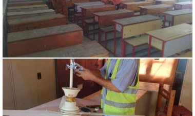 استمرار أعمال النظافة وصيانة شبكة المياه ومستلزمات الكهرباء في مدارس المعلا