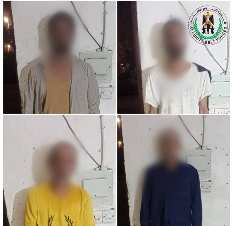 قوات الحزام الأمني بعدن تضبط خلية ترويج وتهريب مخدرات وتحبط عملية تهريب محكمة