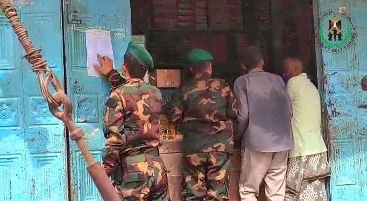 قوات الحزام الأمني بلحج تنفذ حملة ميدانية لضبط الأسعار ومراقبة التزام التجار بالتسعيرة الرسمية