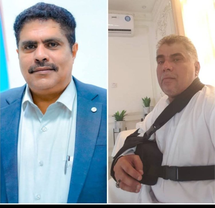 العميد المحمدي يطمئن هاتفيًا على صحة المدير العام لأمن وشرطة ساحل حضرموت عقب نجاح عمليته الجراحية في الإمارات