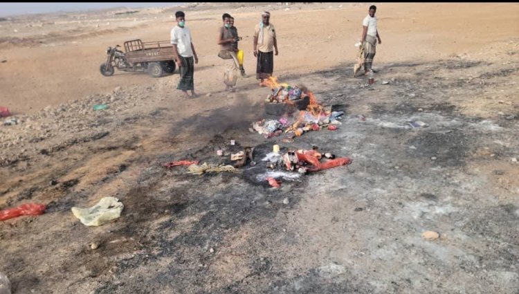 اللجنة الرقابية على الاسواق بالشحر تتلف كمية من المواد الغذائية  وتغلق عدد من المحلات التجارية