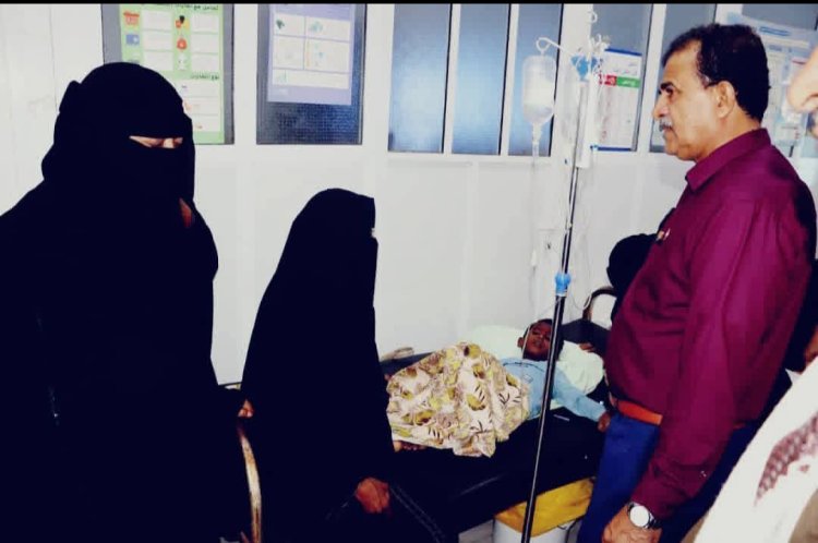 انتقالي أبين يتفقد مركز معالجة الإسهالات بمستشفى زنجبار
