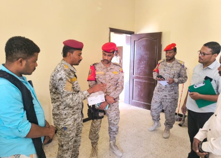 شُعبة الخدمات الطبية بقيادة المنطقة العسكرية الثانية تنفذ  تفتيشاً صحي لمعسكر فرع الشرطة العسكرية بالمكلا