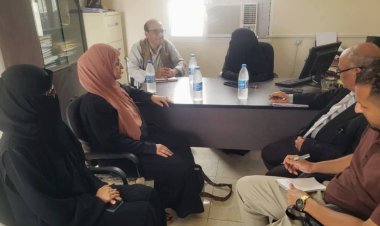 فريق التوجيه والرقابة الرئاسي يزور كلية الإدارة والاقتصاد بجامعة أبين