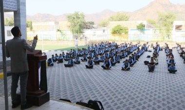 انتقالي الضالع ينفذ حملة توعوية لطلاب ثانوية أبو عشيم عن مخاطر المخدرات