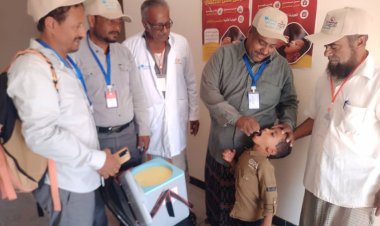 مكتب الصحه بمديريه يبعث يدشن الحمله الطارئه للتحصين ضد مرض شلل الأطفال الجوله الثانيه 2025م