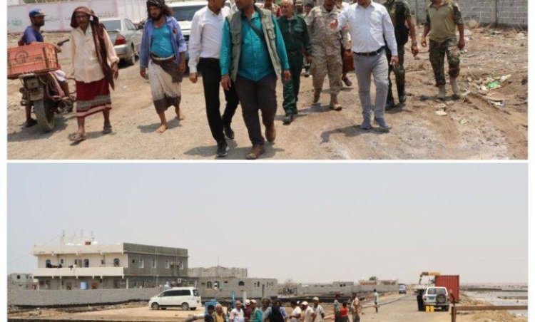 مدير عام البريقة ومدير الصندوق الاجتماعي للتنمية يتفقدان شفط مياة الأمطار في صلاح الدين