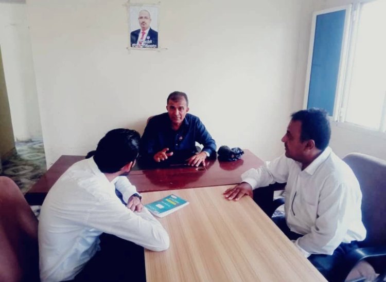 فريق التوجيه والرقابة الرئاسي يطلع على العمل الإداري في تنفيذية انتقالي أبين