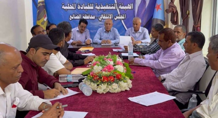 تنفيذية انتقالي الضالع تناقش تقارير أداء إداراتها ومستوى تنفيذ الأنشطة