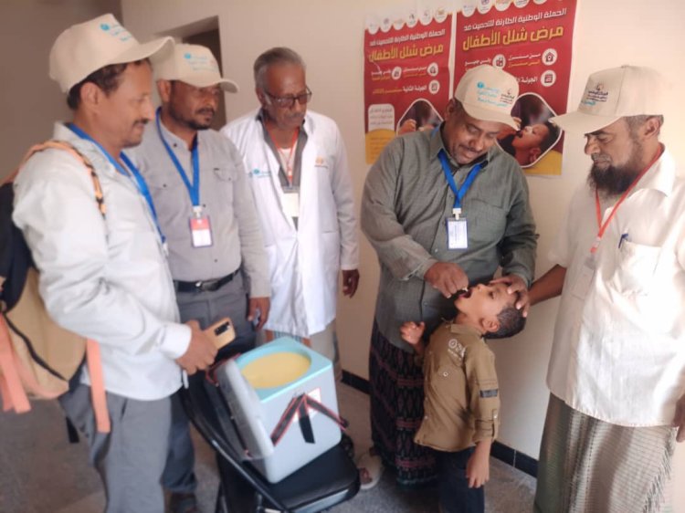 مكتب الصحه بمديريه يبعث يدشن الحمله الطارئه للتحصين ضد مرض شلل الأطفال الجوله الثانيه 2025م