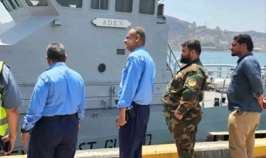 زيارة رسمية للملحق العسكري الفرنسي لميناء الحاويات في العاصمة عدن