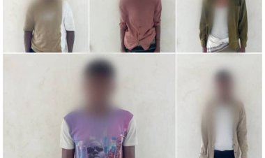 قوات الحزام الأمني بعدن تضبط خمسة متهمين بالتقطع على خط ساحل أبين