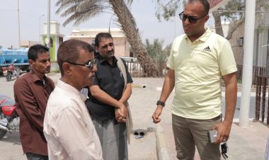 المدير العام لمديرية الشحر يطلع على التجهيزات لانطلاق المخيم الطبي بمستشفى الشحر العام ويشهد استلام اجهزة تكييف من مصنع الوطنية