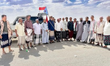 رئيس تنفيذية انتقالي شبوة يستقبل قافلة أبناء وادي حضرموت المتجهة إلى جبهات الضالع