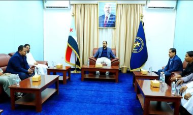 الأمين العام يلتقي فريق قافلة أبناء وادي حضرموت إلى الضالع