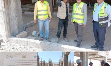 الوكيل الشبحي يتفقد سير الأعمال الإنشائية لمشروع بناء مخازن الأدوية واللقاحات المركزية بالعاصمة عدن