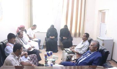فريق التوجيه والرقابة الرئاسي وقيادة انتقالي المهرة يطلعون على نشاط مكتب الشؤون الاجتماعية والعمل بالمحافظة