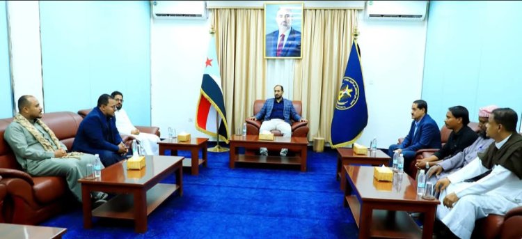 الأمين العام يلتقي فريق قافلة أبناء وادي حضرموت إلى الضالع