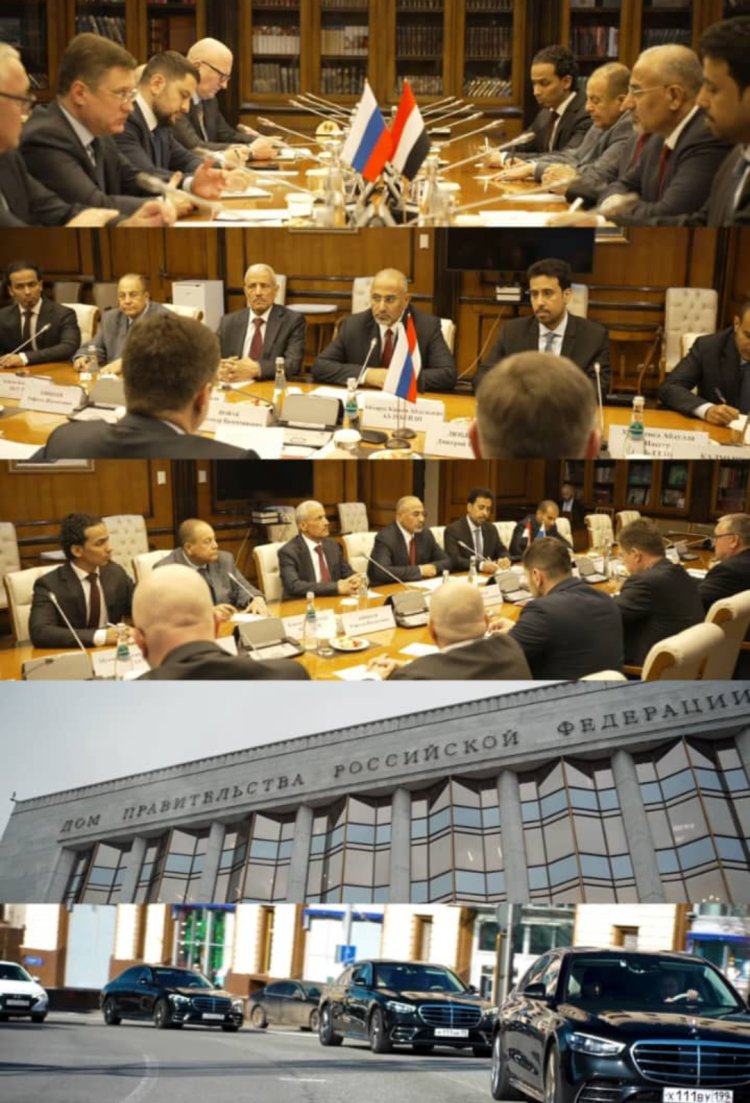 الرئيس الزُبيدي يبحث مع نائب رئيس الوزراء الروسي آفاق التعاون الاقتصادي وفرص الاستثمار في بلادنا