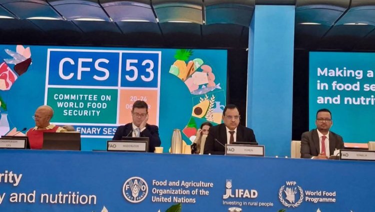 وزير الزراعة والري والثروة السمكية يشارك في أعمال الدورة الـ53 للجنة الأمن الغذائي العالمي ( CFS)  في روما