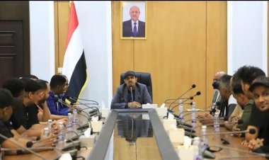 خلال استقباله بعثة نادي تضامن حضرموت..  المحافظ بن ماضي يشيد بروح العزيمة والإصرار التي تحلّى بها اللاعبون والجهازان الفني والإداري للفريق