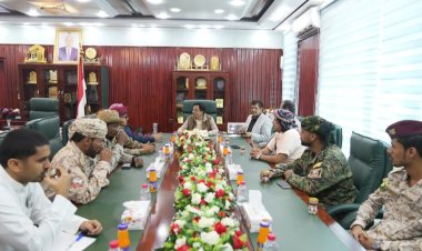 محافظ المهرة يستقبل قائد قوات درع الوطن بالمحافظة