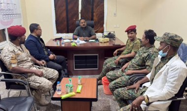 شُعبة الخدمات الطبية بالمنطقة العسكرية الثانية تُجري تفتيشاً صحياً لمعسكر لواء الحرس الرئاسي بالمكلا