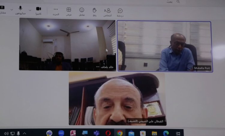 الأمين العام يناقش تعويم الناقلة مليحة الجانحة في ميناء نشطون