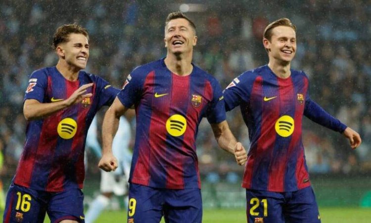 هاتريك ليفاندوفسكي في سيلتا فيجو يقود برشلونة للضغط على ريال مدريد