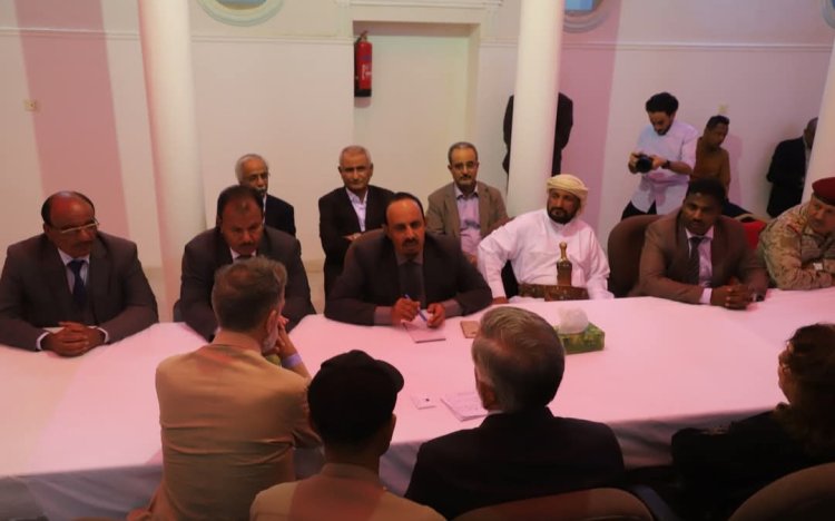 لقاء برئاسة محافظ حضرموت يبحث في سيئون مع وفود الاتحاد الأوروبي وبرنامج الأمم المتحدة الإنمائي واليونيسكو تعزيز التعاون المشترك