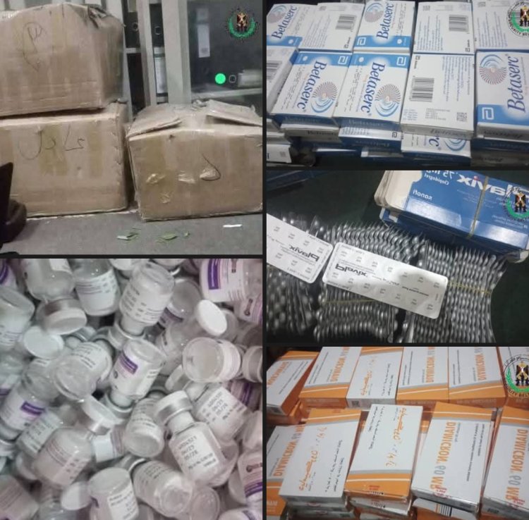 قوات الحزام الأمني تضبط شحنة أدوية مهربة في نقطة مصنع الحديد غرب عدن