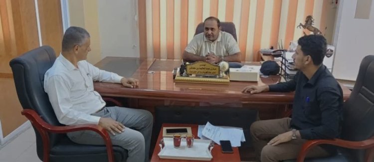 مناقشة قضايا الكهرباء في لقاء جمع المدير العام العطيشي بالمدير العام بن مخاشن