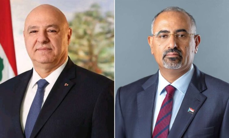 الرئيس الزُبيدي يهنئ الرئيس اللبناني جوزاف عون بذكرى استقلال بلاده