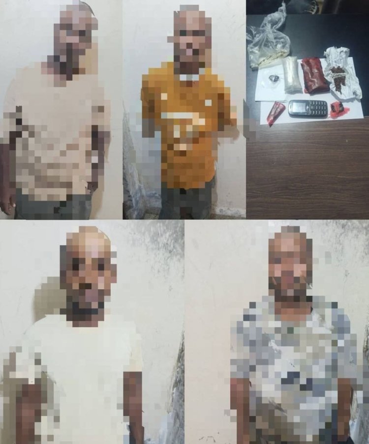 إدارة مكافحة المخدرات بالمهرة تلقي القبض على أربعة مروّجين للمواد الممنوعة في الغيضة