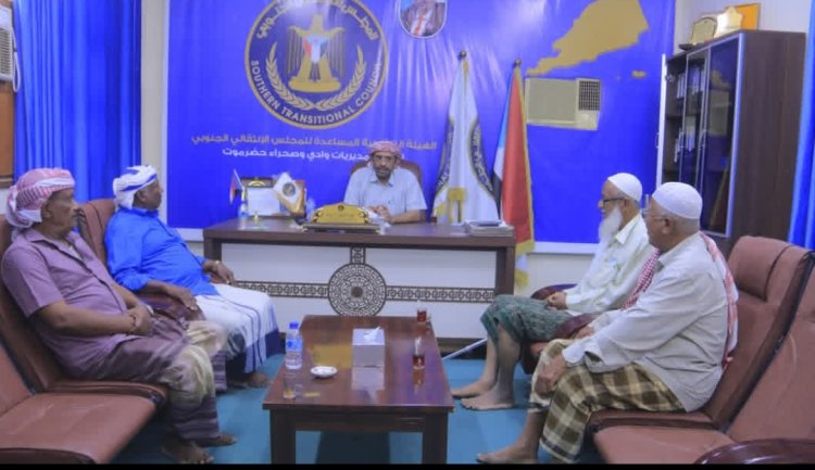رئيس تنفيذية انتقالي وادي وصحراء حضرموت يلتقي الشيخ بخضر ويؤكد دعمه لفعالية 30 نوفمبر