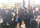 حشد نسائي في ساحة كلية ردفان للمطالبة بإعلان دولة الجنوب العربي