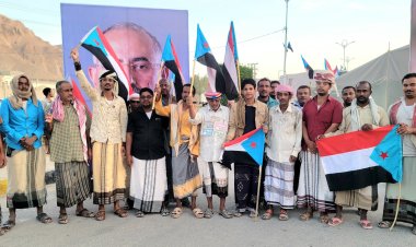 المجلس الانتقالي الجنوبي - مركز الردود ( أ ) يشارك في مخيم الاعتصام المفتوح الذي يقيمه أبناء وادي وصحراء حضرموت