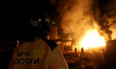 اندلاع حريق بمستودع نفط في روسيا