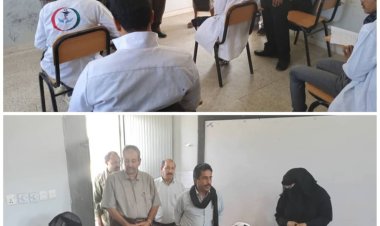 الطاهري يدشن امتحانات فرع معهد آمين ناشر للعلوم الصحية بمديرية بيحان