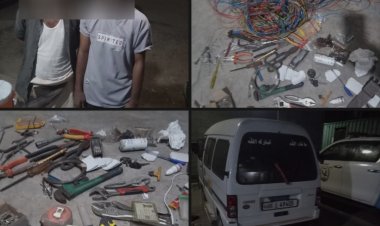 شرطة إنماء تضبط عصابة متخصصة بسرقة أسلاك الكهرباء من المباني قيد الإنشاء بعدن.