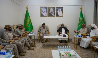 محافظ سقطرى ونائب وزير الأوقاف يزوران قيادة قوة الدعم والإسناد السعودي بالمحافظة