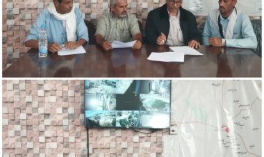 توقيع عقد إنشاء مدرسة جديدة في منطقة لجب بمديرية عتق لتعزيز التعليم .