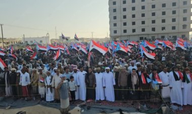 مدينة الغيضة عاصمة محافظة المهرة تشهد مليونية المطالبة بإعلان دولة الجنوب العربي"بيان"