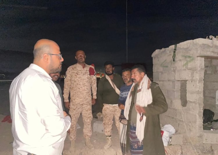 نائب رئيس انتقالي حضرموت يتفقد النقاط العسكرية للقوات المسلحة الجنوبية بوادي حضرموت