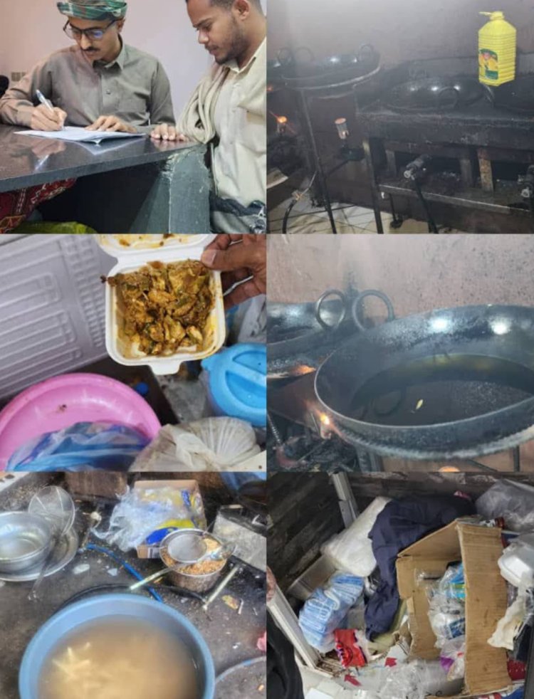 مدير عام مديرية عتق يقود حملة ميدانية للرقابة على محلات بيع المقليات والوجبات السريعة