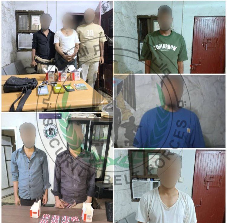 قوات حزام عدن تضبط عصابة متورطة في ترويج مادة البريجبالين المخدرة